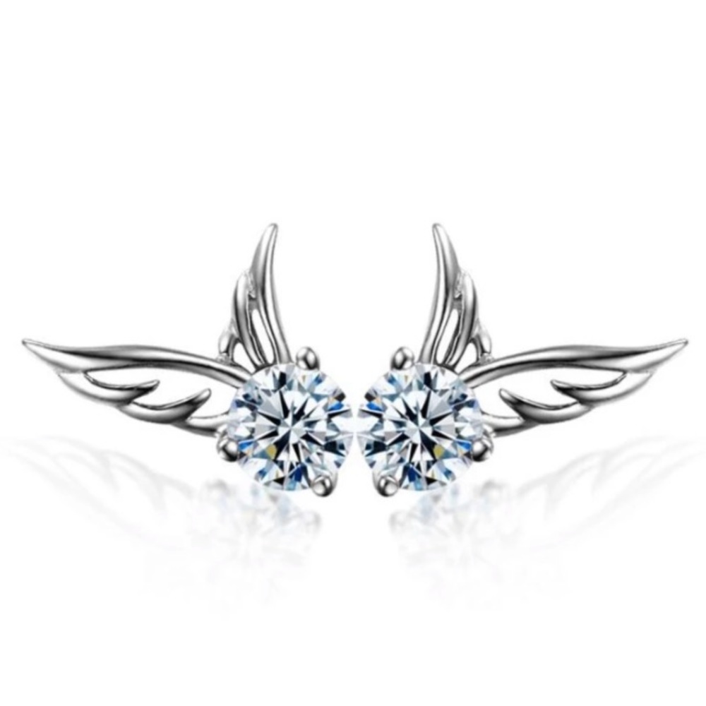 NEW!💙💎🦋BUTTERFLY WINGS! TINY STUDS🦋💎💙ANGEL😇 - Picture 7 of 8